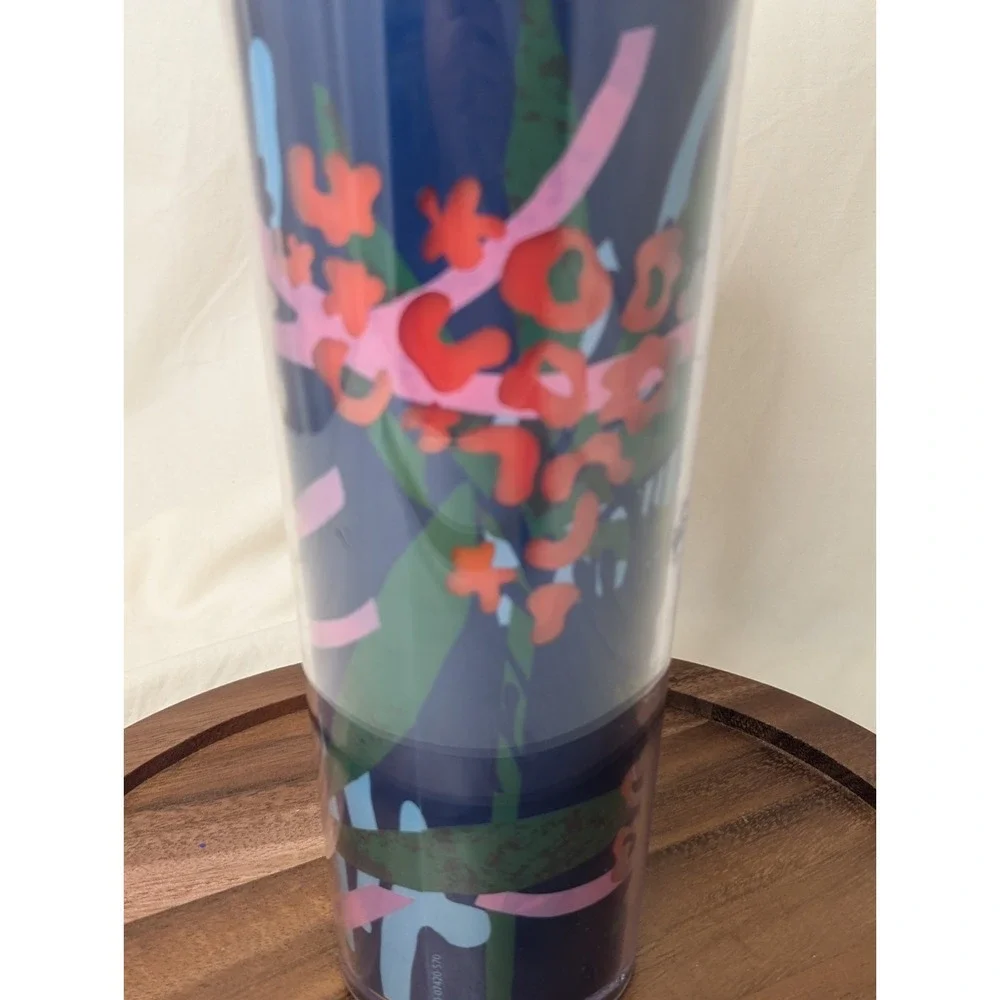 Starbucks Summer 2021 Green Blue Red Cheeta Print 24oz Venti‎ Tumbler Cup Mug